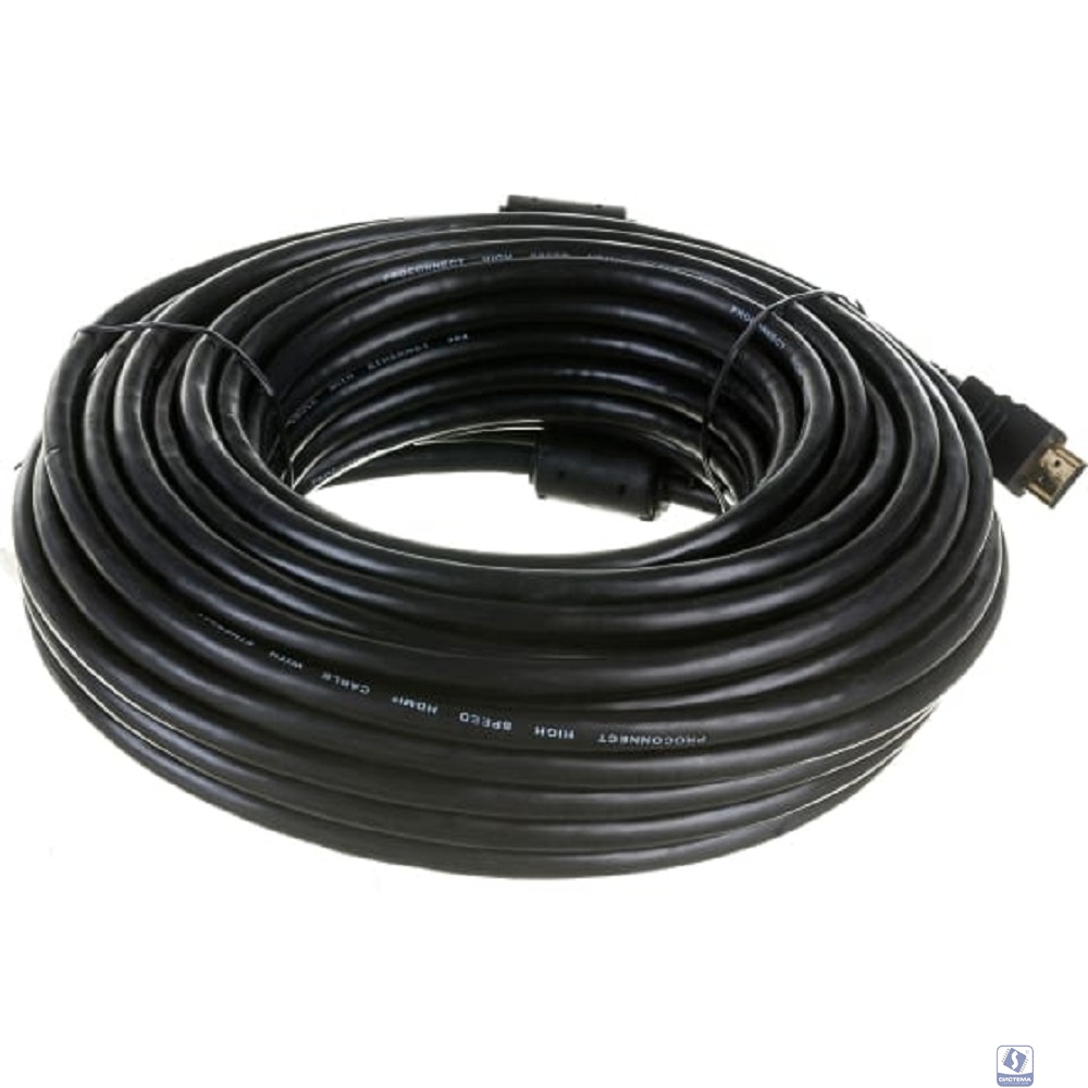 PROconnect (17-6110-6) Кабель HDMI - HDMI 2.0, 20м, Gold (Zip Lock пакет)