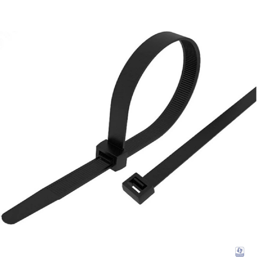 Rexant (87-0201) Стяжка нейлоновая морозостойкая 200x3,6мм, черная (100 шт/уп)