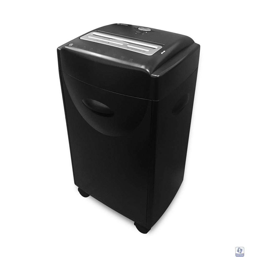 ГЕЛЕОС Уничтожитель документов УМ42-4,  DIN P-4 (4 ур-нь секр.), фрагмент 3,9х30мм,   18-21 лист (70г/м2), CD/пл.карты/скрепки/скобы, 42 литра    