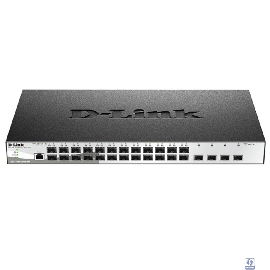 D-Link DGS-1210-28XS/ME/B2A Управляемый L2 коммутатор с 24 портами 100/1000Base-X SFP и 4 портами 10GBase-X SFP+