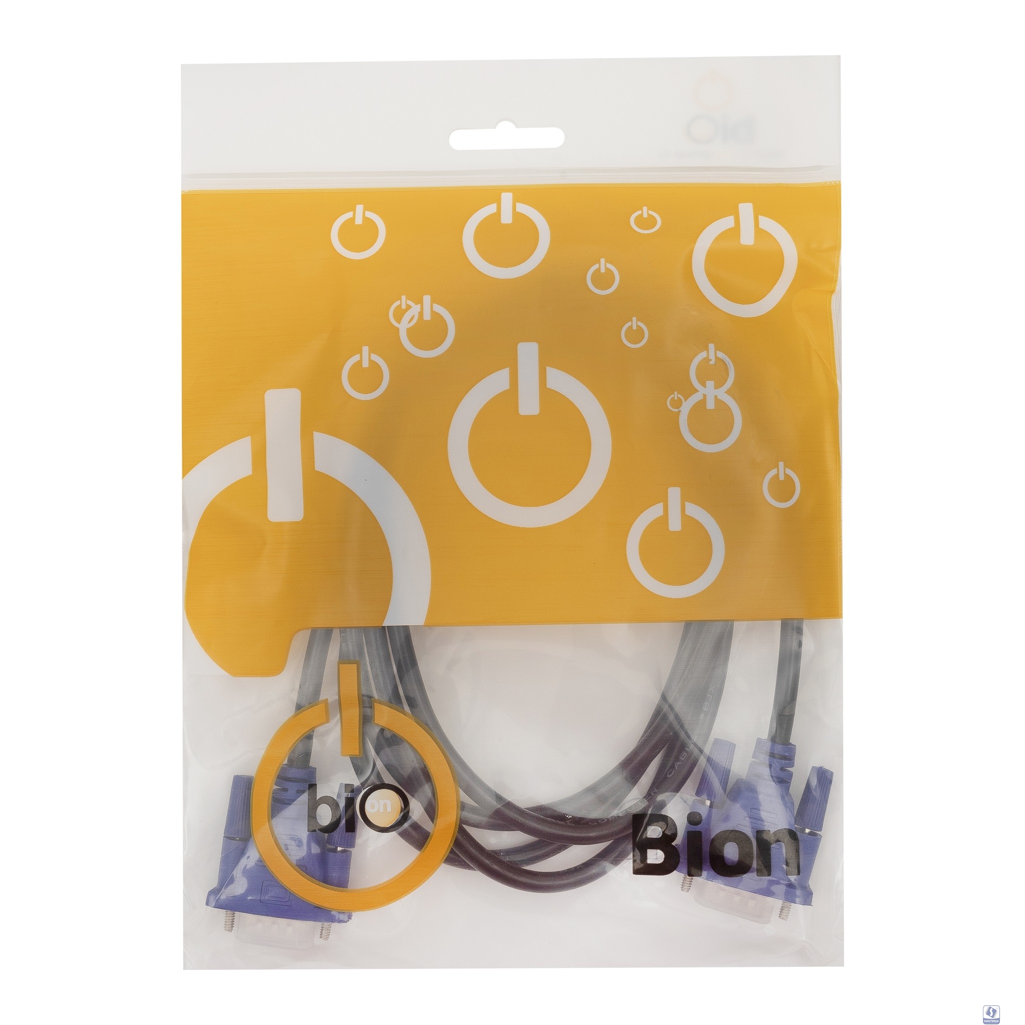 Bion Кабель VGA 15M/15M, экранированный, ферритовые кольца, черный, 3 м [BXP-VGA2-030]