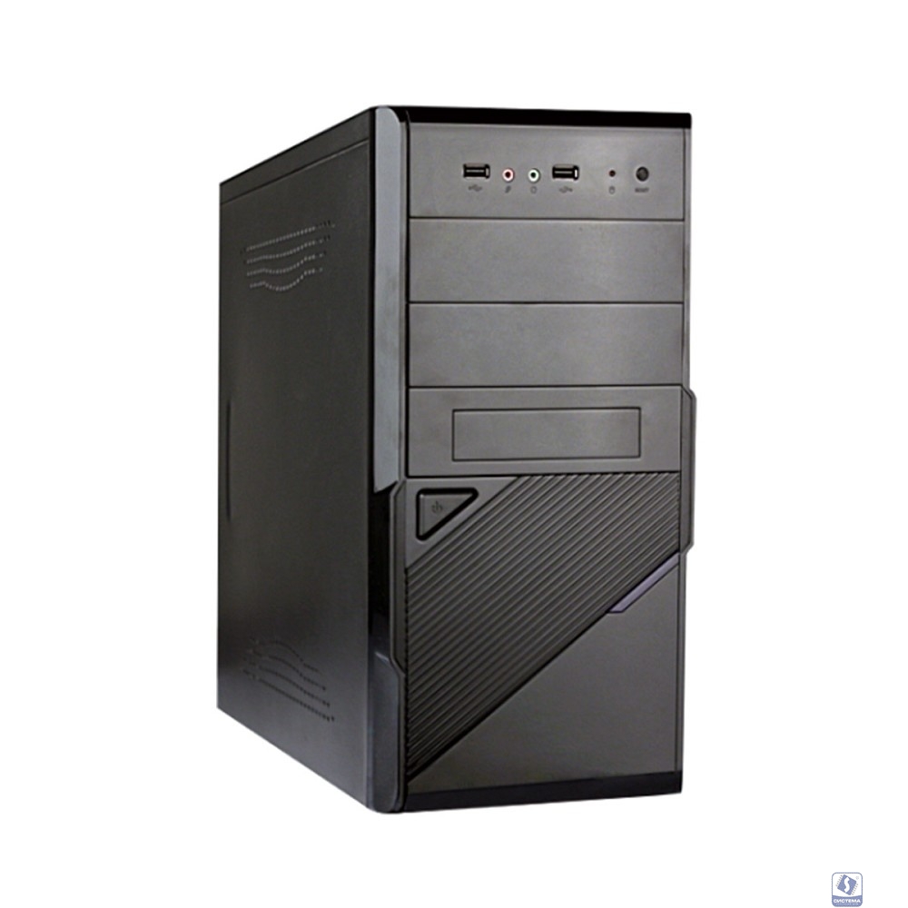 Exegate EX284018RUS Корпус Minitower BA-201 Black, mATX, <AA350, 80mm>, 2*USB, Audio