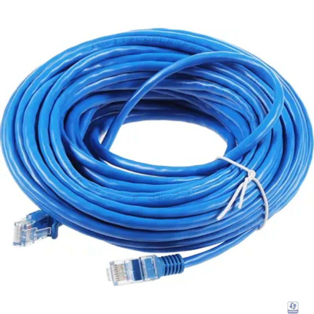 Патч-корд UTP Cablexpert PP12-15M/B кат.5e, 15м, литой, многожильный (синий)