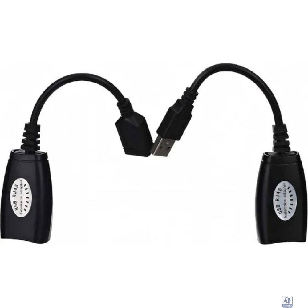 VCOM CU824 Адаптер-удлинитель USB-AMAF/RJ45, по витой паре до 45m [4895182215528]