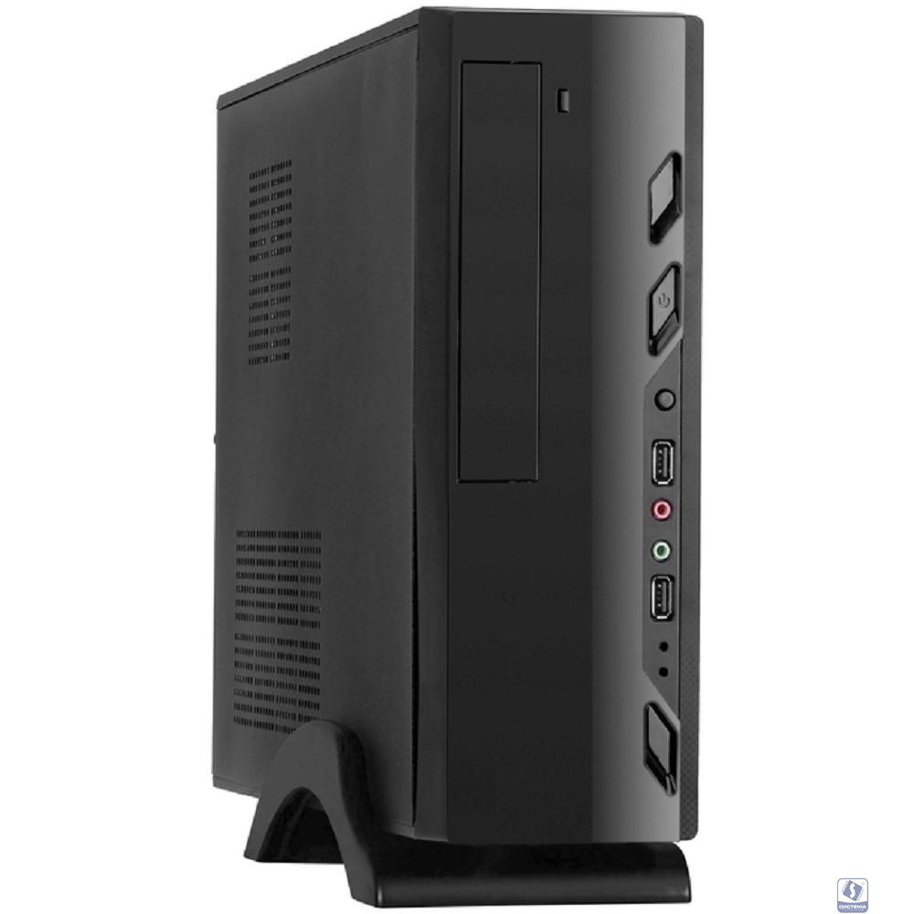 Exegate EX268694RUS Корпус MiniITX Exegate MI-208 Black, miniITX/mATX, <M350, 80mm>, 2*USB, Audio