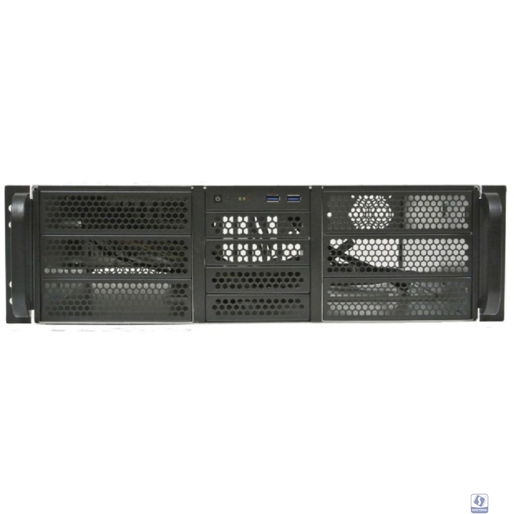Procase RE306-D6H4-C8-48 Корпус 3U server case,6x5.25+4HDD,черный,без блока питания(2U,2U-redundant),глубина 480мм,MB CEB 12"x10.5",8slot [RE306-D6H4-C8-48]