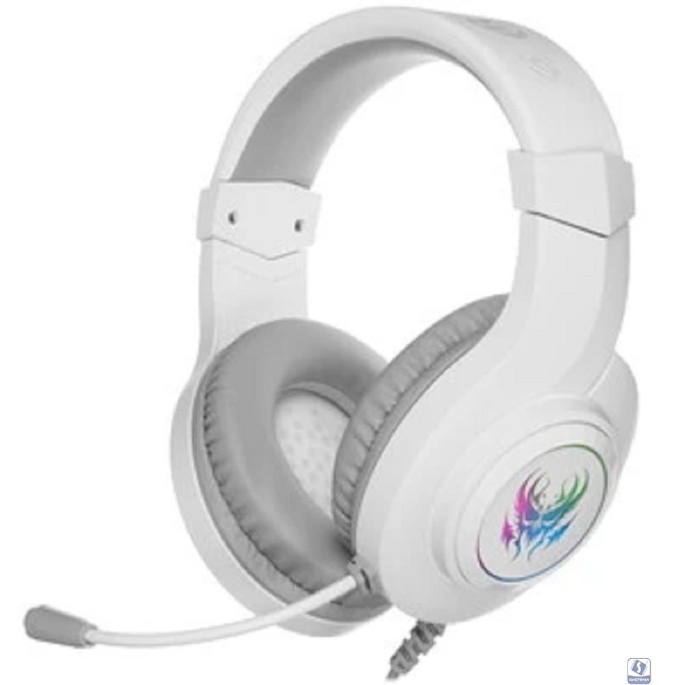 Defender Игровая гарнитура Ghost LED белый, LED, провод 1.8 м [64605]