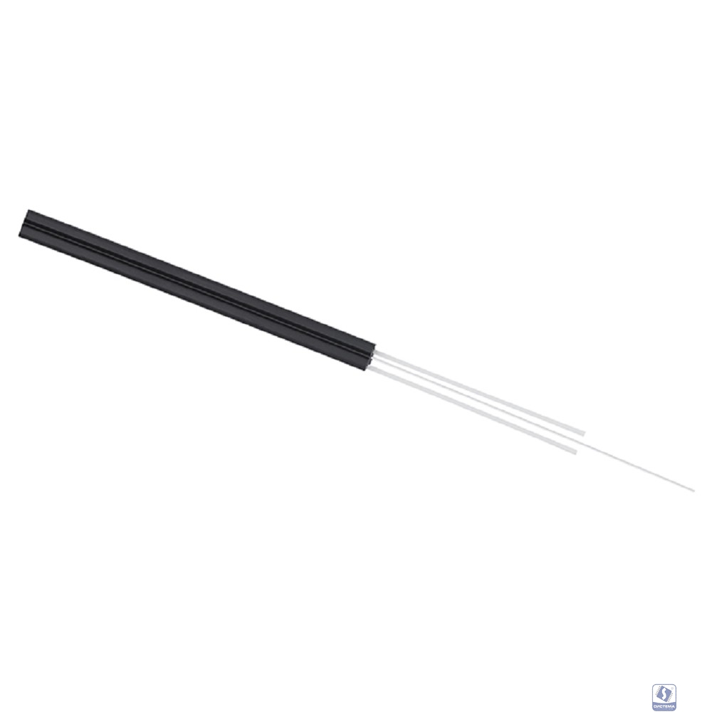 Cabeus FTTH-9-04-1-LSZH-IN/OUT-40 Кабель волоконно-оптический 9/125 одномодовый, 4 волокна, усилен двумя стеклопрутками, FTTH (fiber to the home), внутренний/внешний, (-40C ~ +60), LSZH, черный