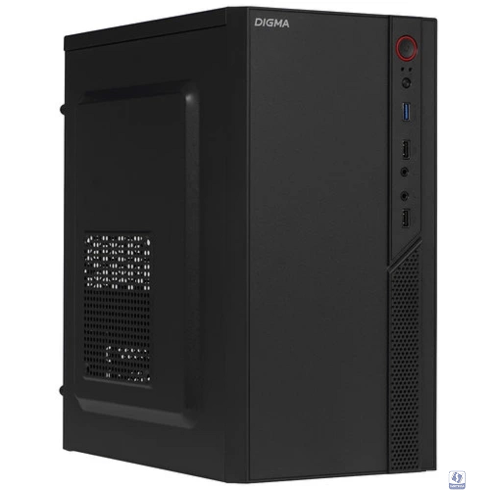 Корпус Digma DCC-MN306 черный без БП mATX 1x80mm 1x92mm 2x120mm 2xUSB2.0 1xUSB3.0 audio