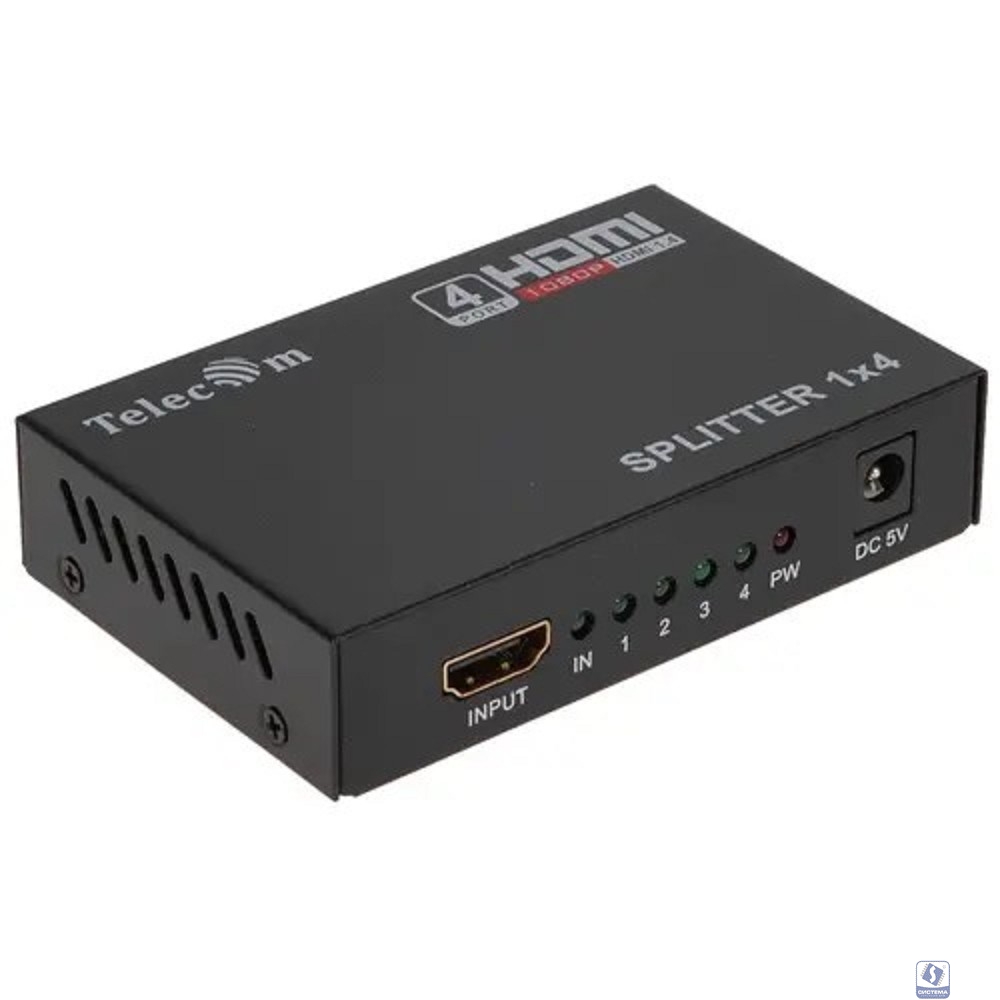 Telecom TTS5020 Разветвитель HDMI 1=>4 , каскадируемый , 1.4v+3D Telecom <TTS5020>