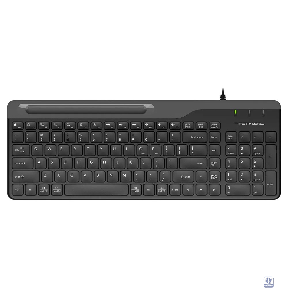 Клавиатура A4Tech Fstyler FK25 черный/серый USB slim [1530215]