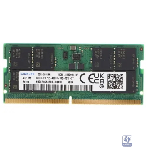 Память DDR5 32GB 4800MHz Samsung M425R4GA3BB0-CQK OEM PC5-38400 CL40 SO-DIMM 262-pin 1.1В dual rank OEM