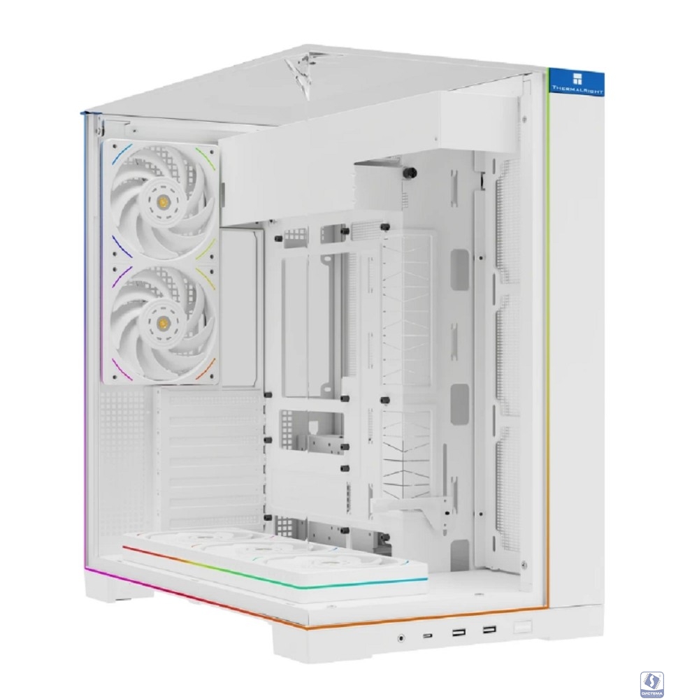Thermalright Корпус TR-A70 ARGB White FanUB / TG / TL-UB36RW+TL-UB24W PWM Fans / USB TYPE-C / ATX  / TRA70AFUBW