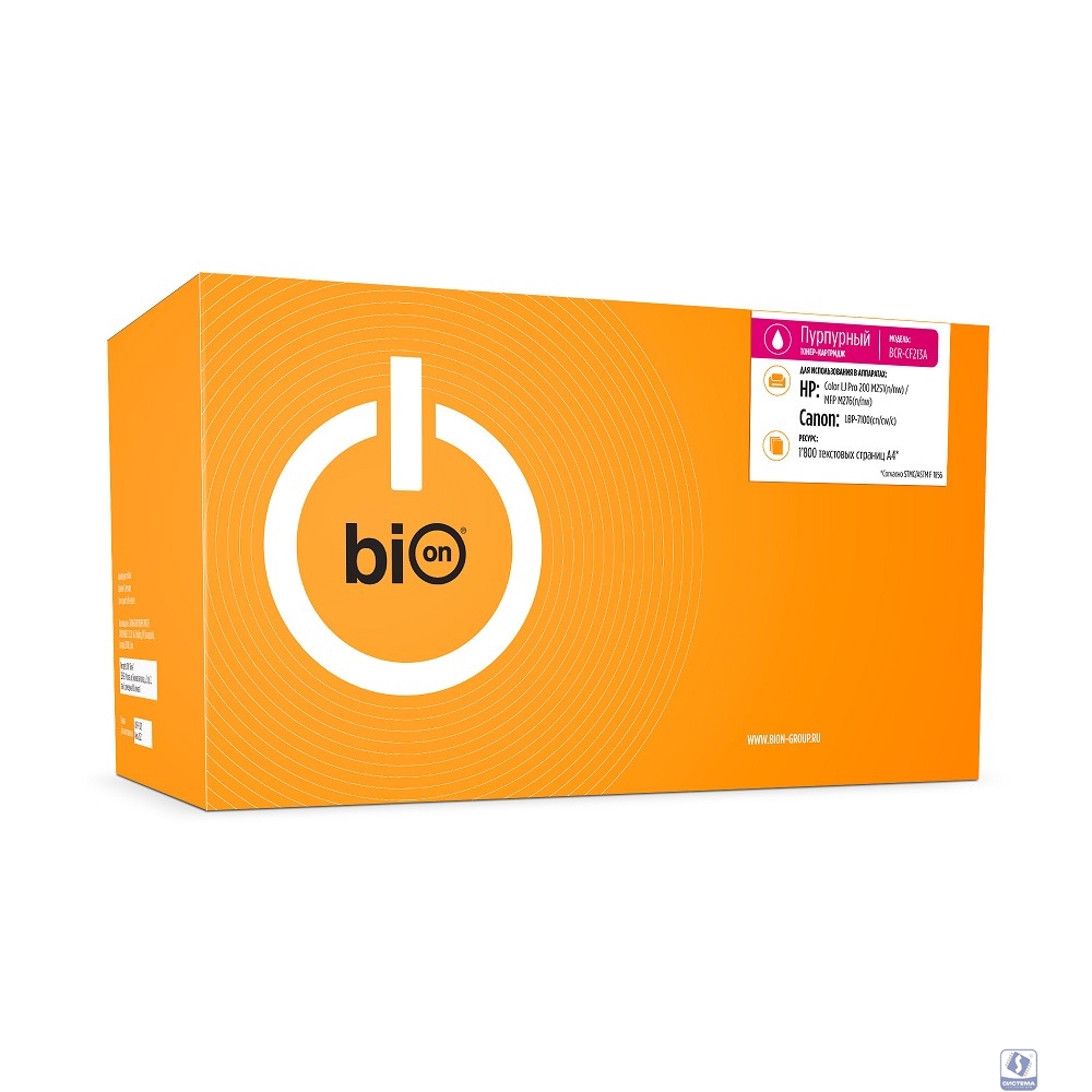 Bion BCR-CF213A Картридж для HP Laser Jet Pro 200/color M251nw/color M251n/color MFP M276n/color MFP M276nw(1800  стр.),Пурпурный, с чипом