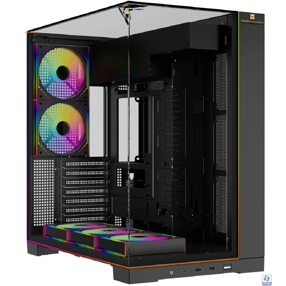 Thermalright Корпус TR-A70 ARGB FAN5-M / Black / TG / 5 x120mm ARGB PWM Fans / ARGB Strip / USB TYPE-C / ATX  / TRA70AF5MB