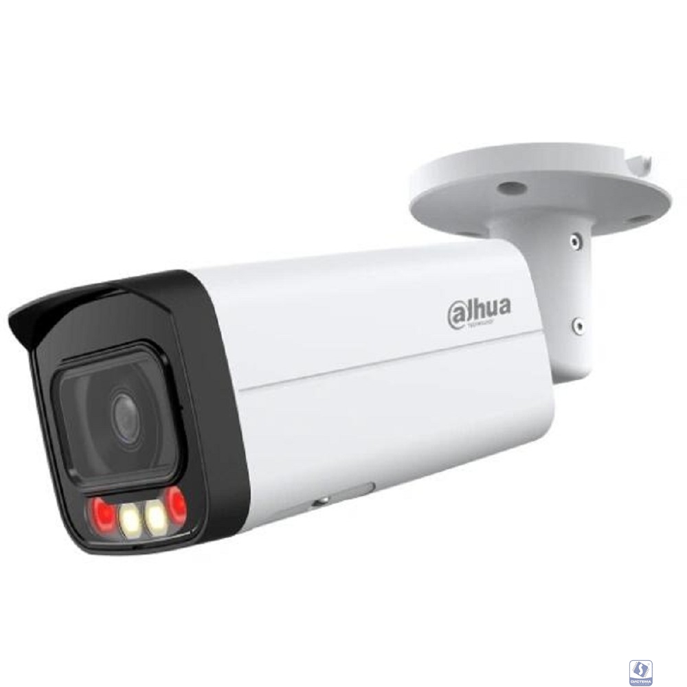 DAHUA DH-IPC-HFW2249TP-AS-IL-0360B Уличная цилиндрическая IP-видеокамера SmartDualLight 2Мп, 1/2.8” CMOS, объектив 3.6мм, видеоаналитика, микрофон, ИК 60м, LED 50м, IP67, металл