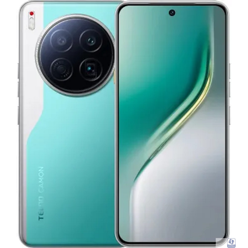 Tecno Camon 40 Premier 5G 256Gb 12Gb зеленый моноблок 3G 4G 2Sim 6.67" 1260x2800 Android 15 50Mpix 802.11 a/b/g/n/ac/ax NFC GPS GSM900/1800 GSM1900 Protect FM