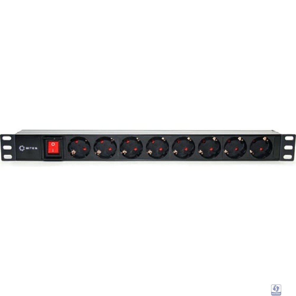 5bites PDU819P-08 Блок розеток  8S / PVC / SWITCH / 1U / 19"