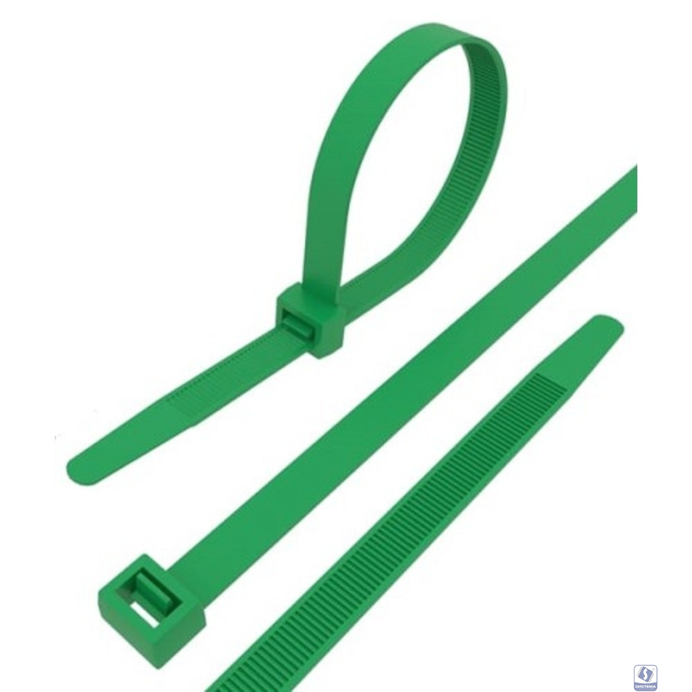 Rexant (07-0203-25) Стяжка кабельная нейлоновая 200x3,6мм, зеленая (25 шт/уп)