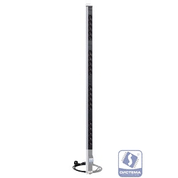 REM Вертикальный блок розеток Rem-16 с авт. 16А, 20 Shuko, 16A, алюм., 33-38U, шнур 3 м. (R-16-20S-A-1420-3)