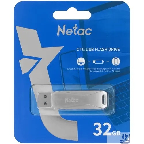 Netac USB Drive 32GB U782C <NT03U782C-032G-30PN/NT03U782C-032G-32PN>, USB3.0+TypeC, металлическая