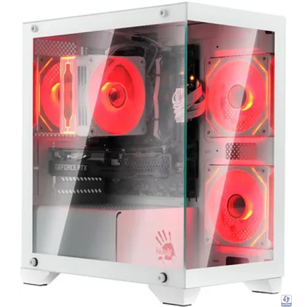 Корпус Bloody BD-CC103 белый без БП mATX 7x120mm 1xUSB2.0 1xUSB3.0 audio bott PSU