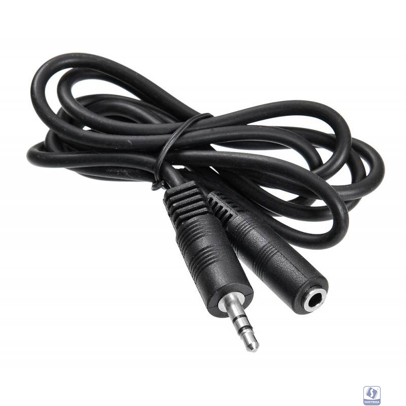 Кабель-удлинитель аудио Buro BAAC003-1 Jack 3.5 (m)/Jack 3.5 (f) 1м. черный  (817191)