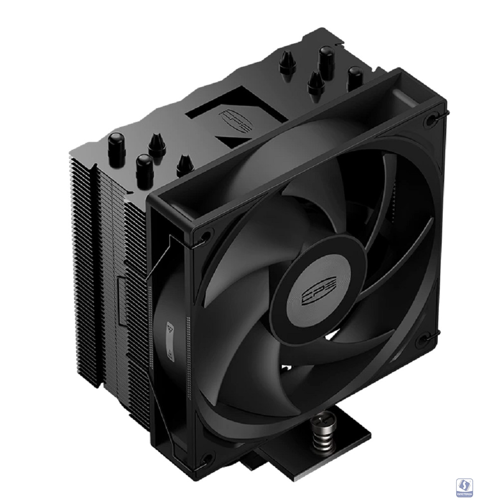Кулер PCCooler RT400 BK  S115X/1200/1700/1851/AM4/AM5 (TDP 235W, 1x120mm PWM FAN, 4 тепловые трубки 6мм, 500-2200RPM, 32dBa)