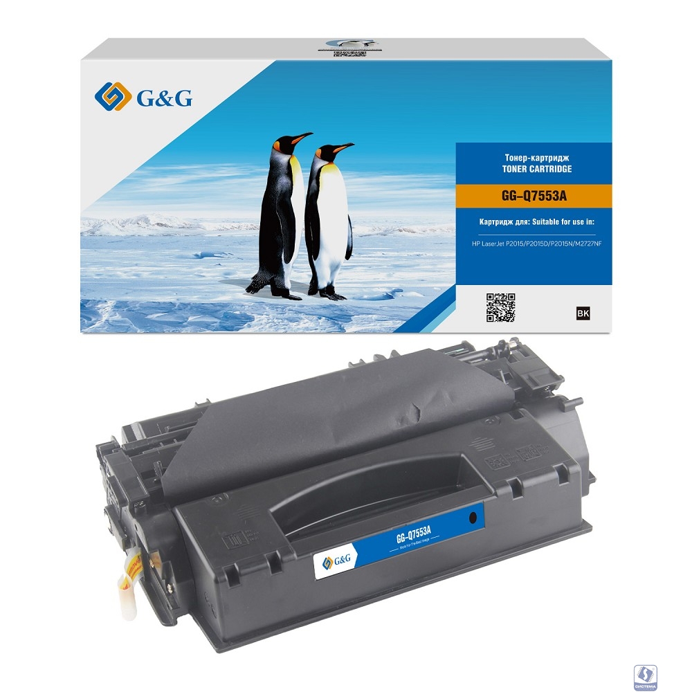 Картридж лазерный G&G GG-Q7553A черный (3000стр.) для HP LJ P2010/P2014/P2015/M2727nf MFP/M2727nfs MFP