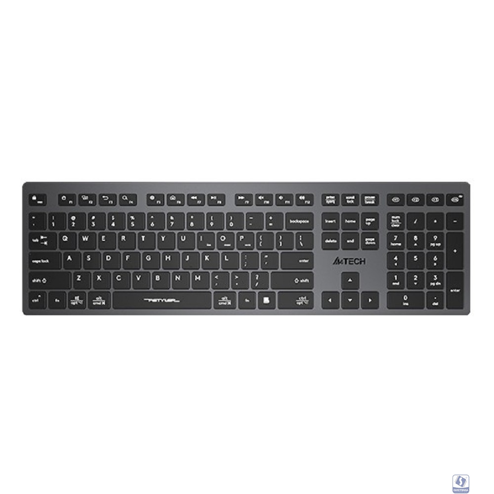Клавиатура A4Tech Fstyler FBX50C серый USB беспроводная BT/Radio slim Multimedia (FBX50C GREY)