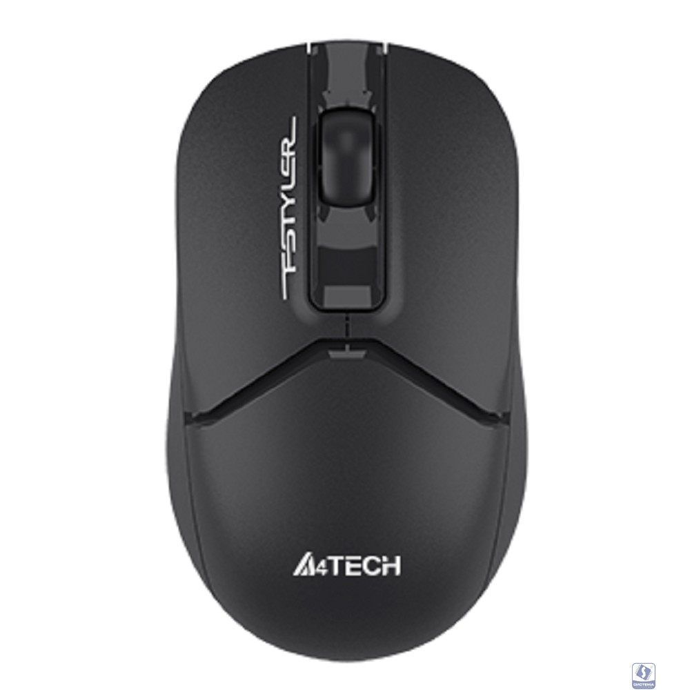 Мышь беспроводная A4Tech Fstyler FB12S black (оптическая, silent, BT/Radio, USB, 2but, 1200dpi)(FB12S USB BLACK)
