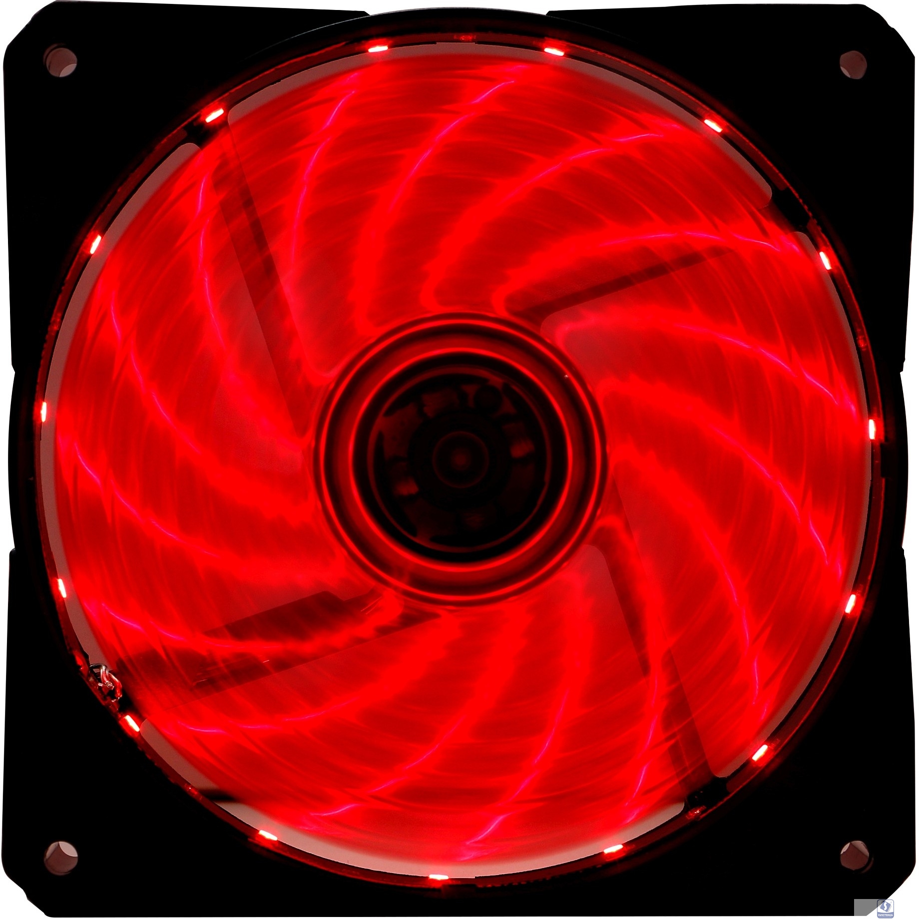 Вентилятор Digma DFAN-LED-RED RGB 120мм черный 3-pin 4-pin (Molex)Ret