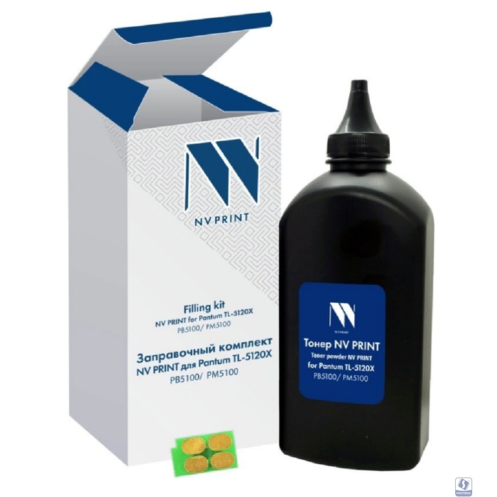 Заправочный комплект NV PRINT для Pantum TL-5120X (PB5100, PM5100), 380 гр, 15 000 стр (тонер+чип)