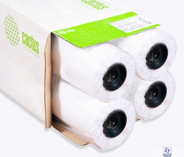 Бумага Cactus CS-LFP90-1067457-4 42"(A0+) 1067мм-45.7м/90г/м2/белый CIE171% для струйной печати втулка:50.8мм (2") (упак.:4рул)