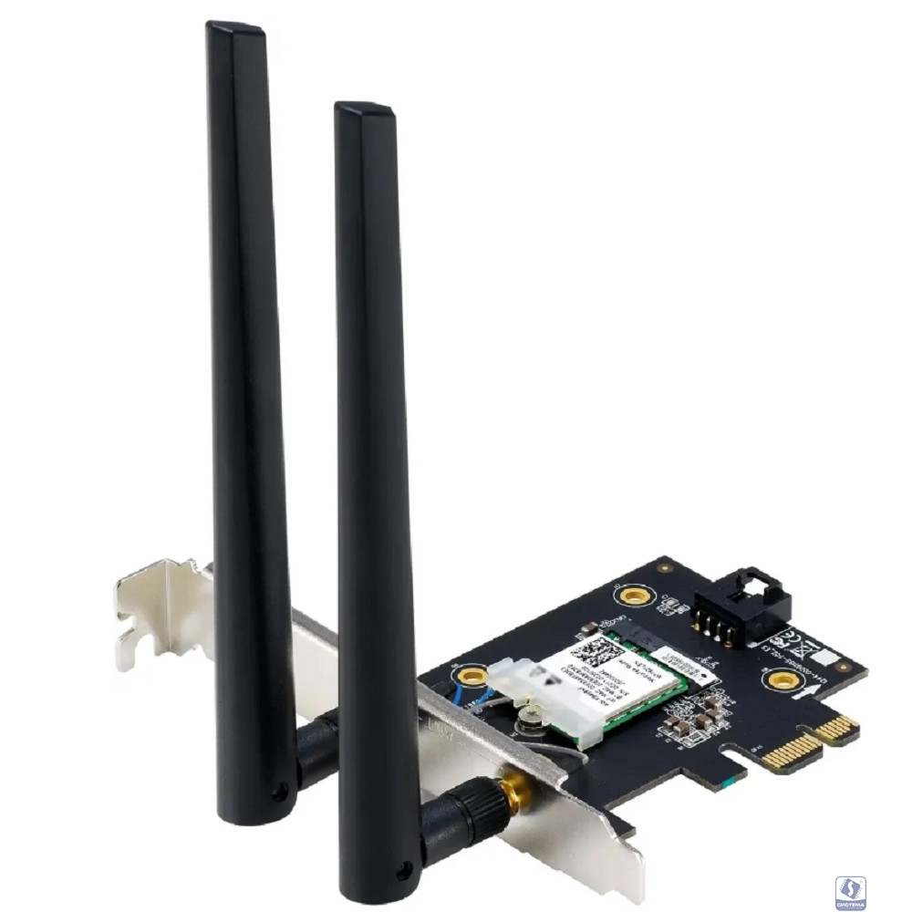 Повреждение упаковки ASUS PCE-BE6500 Беспроводной трехдиапазонный PCI Express адаптер BE6500 + Bluetooth 5.4, внешняя съемная антенна, Wi-Fi 7 (be)
