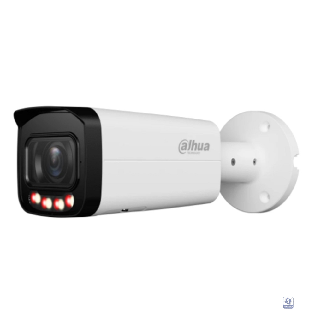 DAHUA DH-IPC-HFW2449TP-ZAS-IL Уличная цилиндрическая IP-видеокамера SmartDualLight 4Мп, 1/2.9” CMOS, моторизованный объектив 2.7~13.5мм, видеоаналитика, микрофон, ИК 60м, LED 60м, IP67, IK10, металл