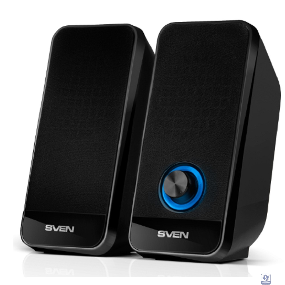 Колонки Sven 320 2.0 черный 6Вт