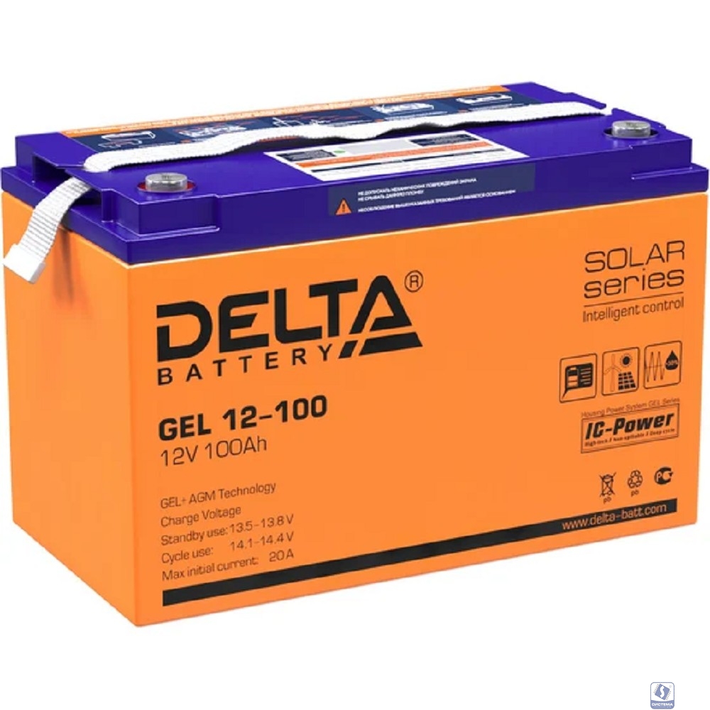 Delta GEL 12-100 (12V/100Ач) свинцово- кислотный аккумулятор  