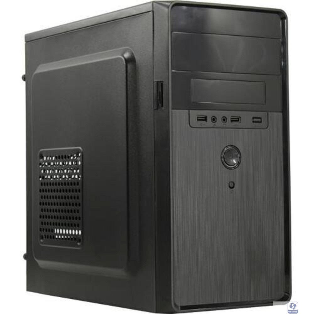 Exegate EX286425RUS Корпус Minitower ExeGate BA-309-400W-8 (mATX, БП AA400 с вент. 8см, 2*USB, HD аудио, черный)