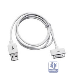 Кабель USB2.0 Cablexpert AM/Apple, для iPhone/iPod/iPad 30 pin, 1м, белый, пакет (CC-USB-AP1MW)