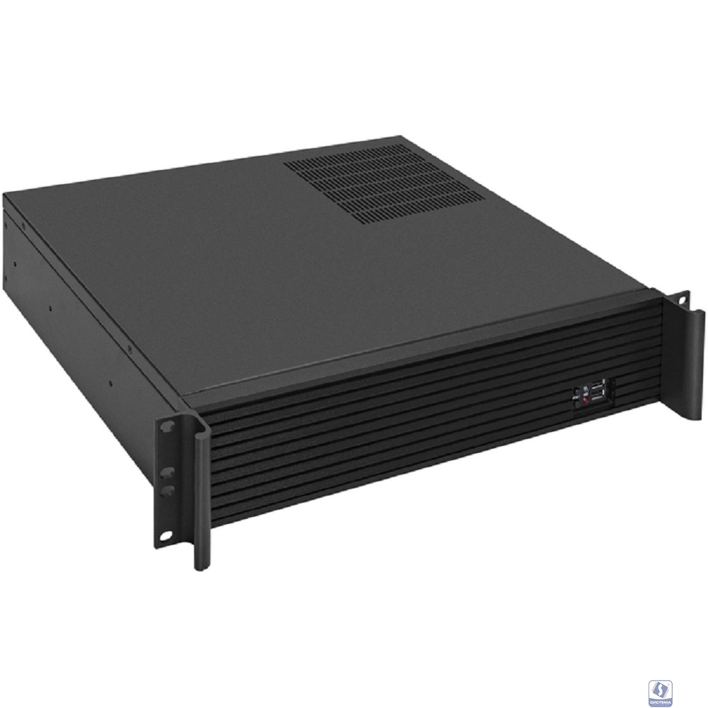 Exegate EX279691RUS Серверный корпус Exegate Pro 2U350-03 <RM 19",  высота 2U, глубина 350, без БП, USB>