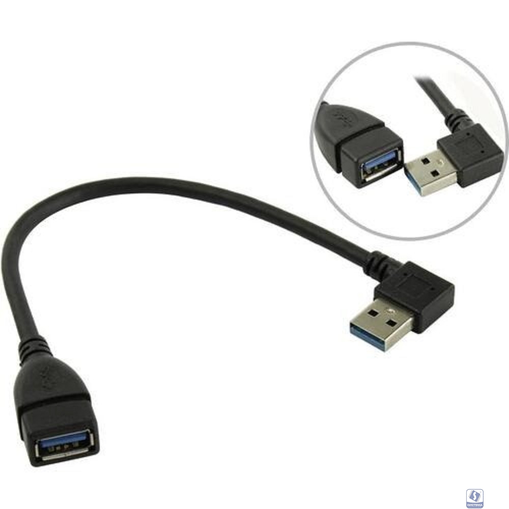KS-is KS-402O Кабель адаптер угловой USB 3.0 male female ,  левый 