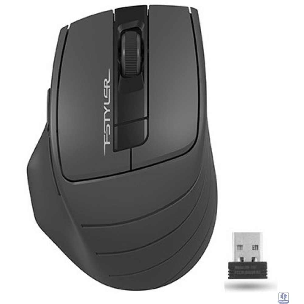 Мышь беспроводная A4Tech Fstyler FG30 , серый , оптическая, 2000dpi , USB, 6 кнопок 
