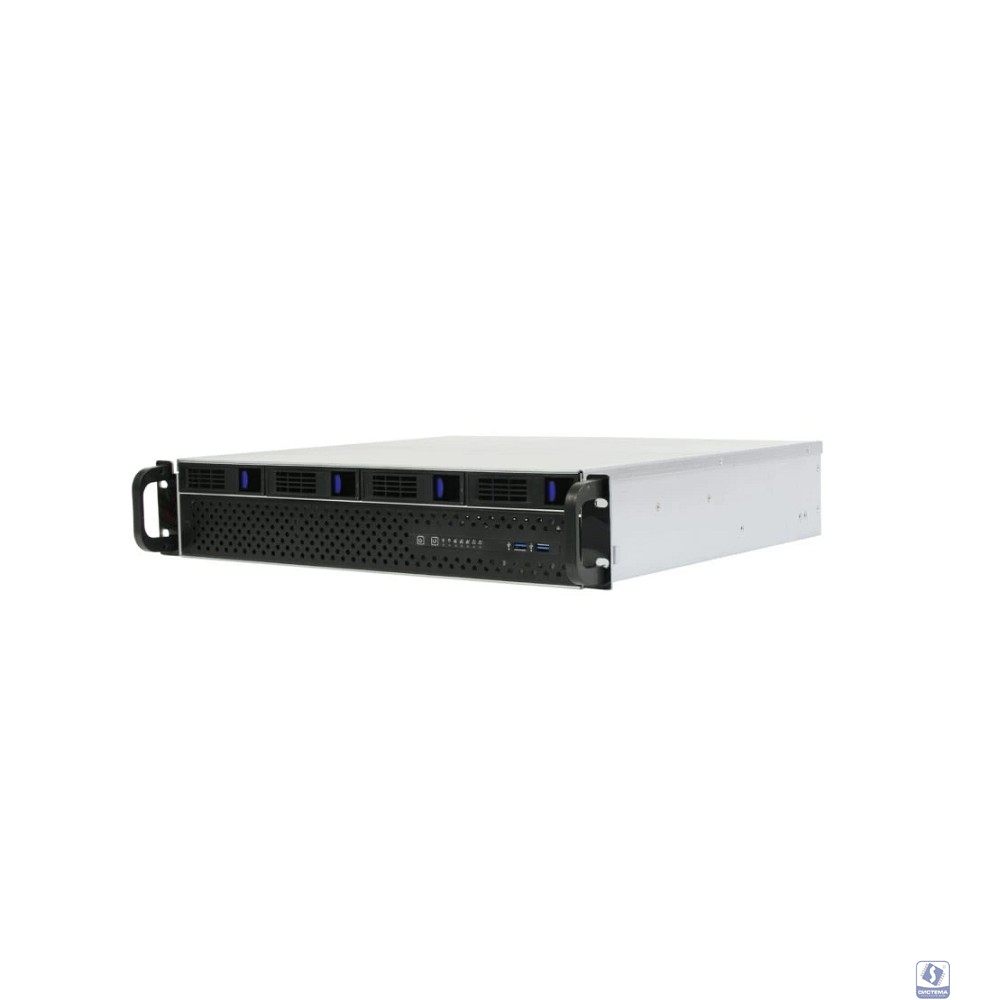 Procase ES204XS-SATA3-B-0 Корпус 2U Rack server case (4 SATA III/SAS 12Gbit hotswap HDD), черный, без блока питания, глубина 400мм, MB 12"x13"