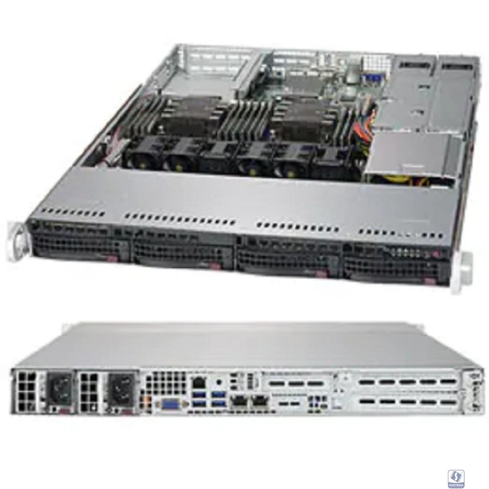 Supermicro SYS-6019P-WTR 1U, 2xLGA3647 (up to 165W), 12xDDR4, 4x3.5, 2x1GbE, 3xPCIE, 2x750W