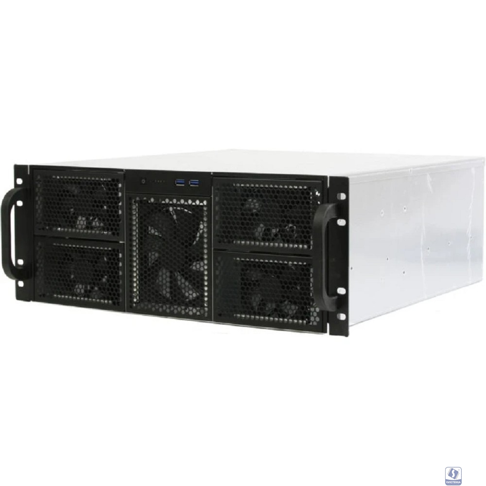 Procase RE411-D0H17-FE-65 Корпус 4U server case,0x5.25+17HDD,черный,без блока питания,глубина 650мм,MB EATX 12"x13", панель вентиляторов 3х120