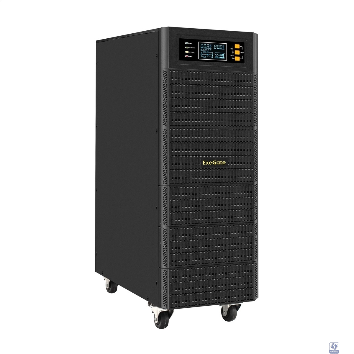 Exegate EX296951RUS ИБП On-line ExeGate PowerExpert TL-575-6kVA.192V.LCD.AVR.T.USB.RS232.SNMP <6000VA/6000W, On-Line, PF=1, LCD, клеммы, RS232, USB, SNMP-slot, встроенные батареи 12V 7.2Ah - 16шт, воз