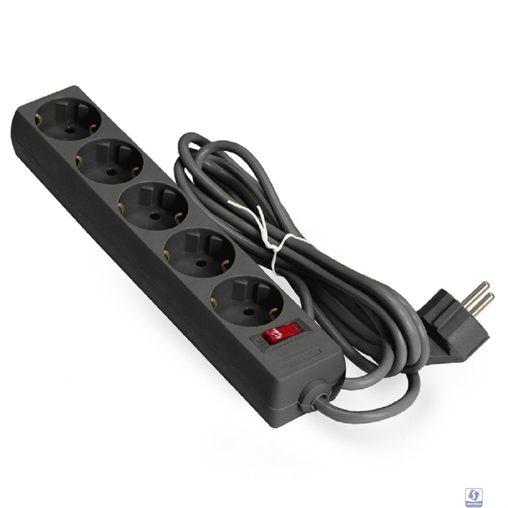 Exegate EX279179RUS Сетевой фильтр ExeGate SP-5-7B (5 розеток, 7м, евровилка, черный)
