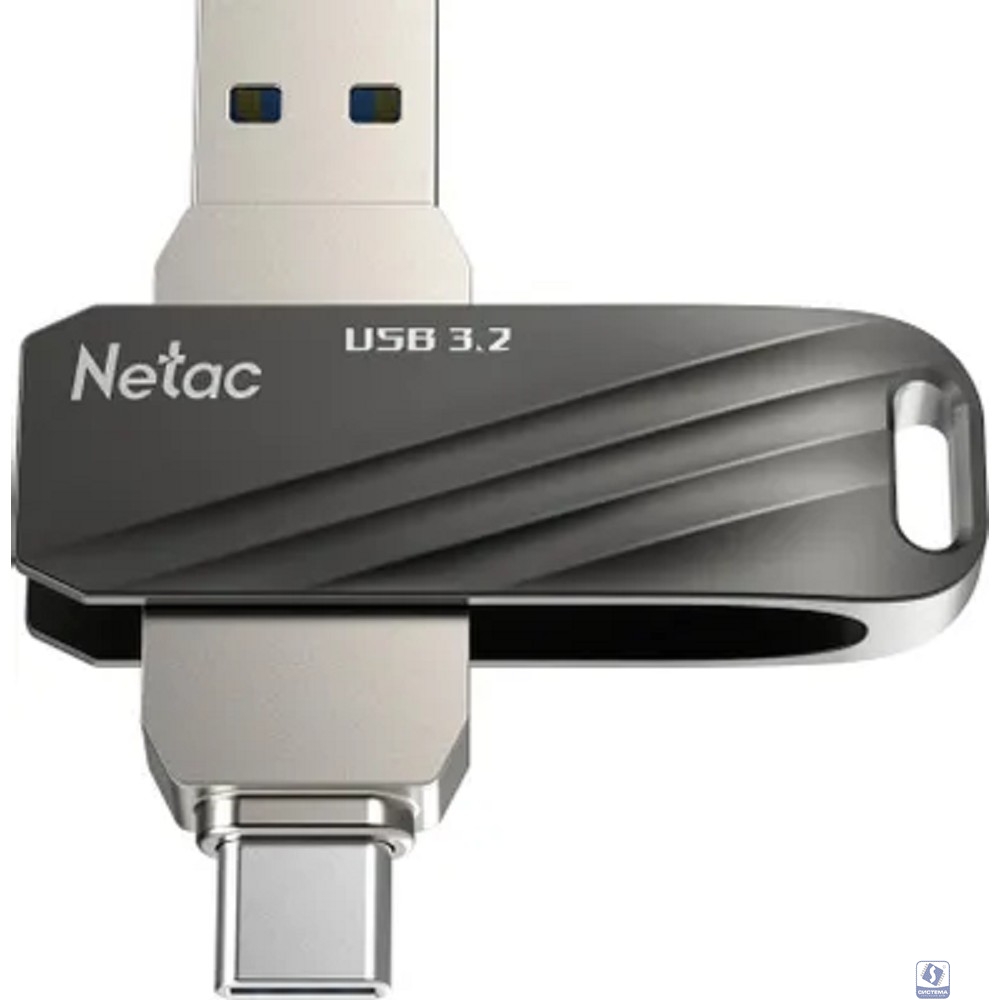 Netac USB Drive 32GB US11 NT03US11C-032G-32BK USB3.2 черный/серебристый