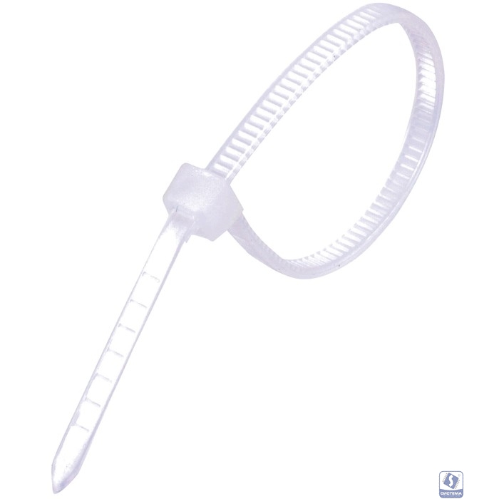 Exegate EX253846RUS Стяжка нейлоновая, неоткрывающаяся. Exegate <CV-100W>, 100мм, упак. 100шт White